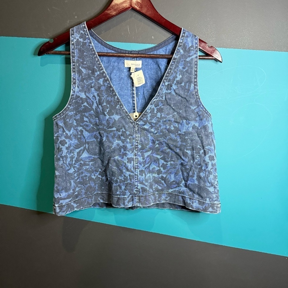 Wilfred Gray Black Sleeveless Crop Tank Top